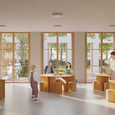 Concorso di progettazione in due gradi, da finanziare nell’ambito del PNNR, “Demolizione e ricostruzione scuola elementare “Dante Alighieri” alla Piazza dell’emigrante” Vietri (SA), TERZO PREMIO, 2023